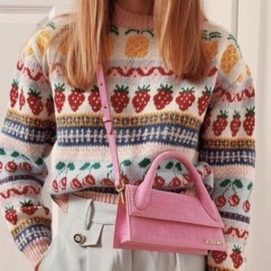 Zara Fruit Jacquard Sweater